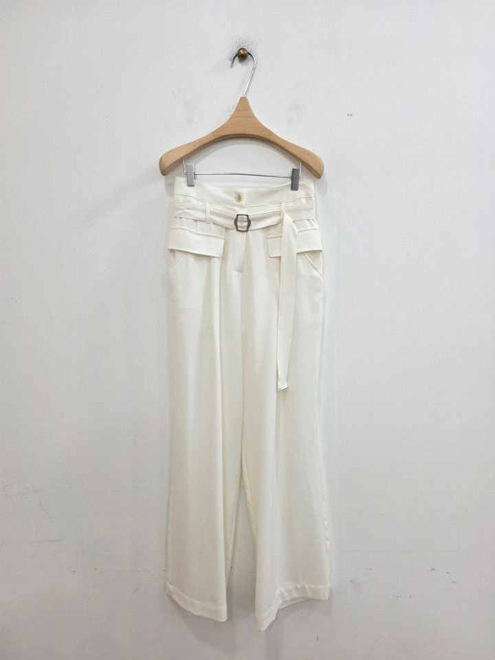 LE MIU韓國代購女士新款26春夏人氣職業時尚休閑褲含腰帶LE_MIU休閑褲圖色1