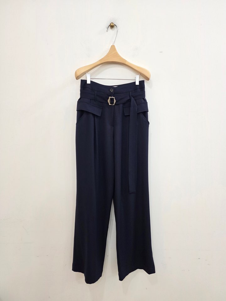 LE MIU韓國代購女士新款26春夏人氣職業時尚休閑褲含腰帶LE_MIU休閑褲圖色2