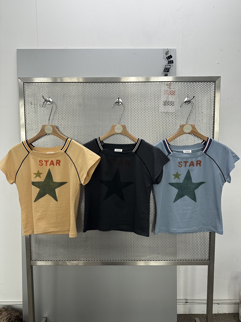 HUE/ERIA韓國東大門直郵女士新品時尚人氣休閑26春夏T恤HUE/ERIAT恤