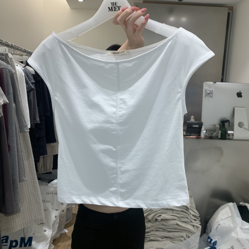 MEET ME韓國代購女裝新品推薦時尚人氣熱賣休閑26春夏T恤MEET MET恤圖色1