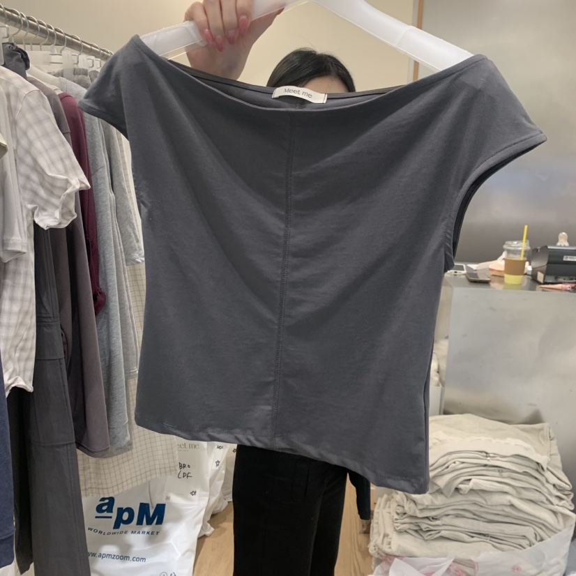 MEET ME韓國代購女裝新品推薦時尚人氣熱賣休閑26春夏T恤MEET MET恤圖色3