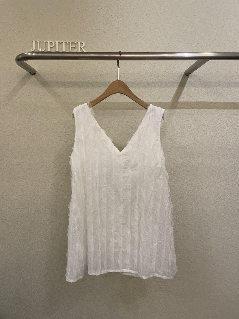 JUPITER韓國東大門代購女士新品人氣推薦吊帶背心刺繡褶裥JUPITER吊帶/背心
