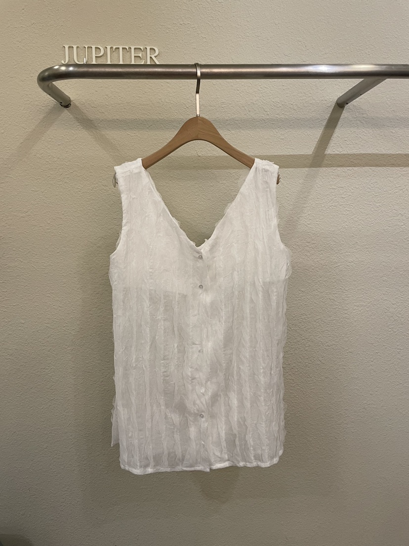 JUPITER韓國東大門代購女士新品人氣推薦吊帶背心刺繡褶裥JUPITER吊帶/背心圖色1