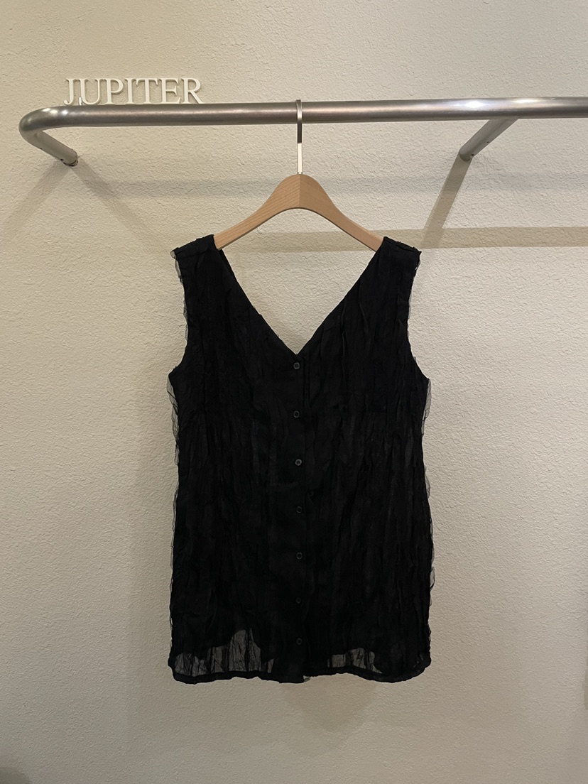 JUPITER韓國東大門代購女士新品人氣推薦吊帶背心刺繡褶裥JUPITER吊帶/背心圖色2