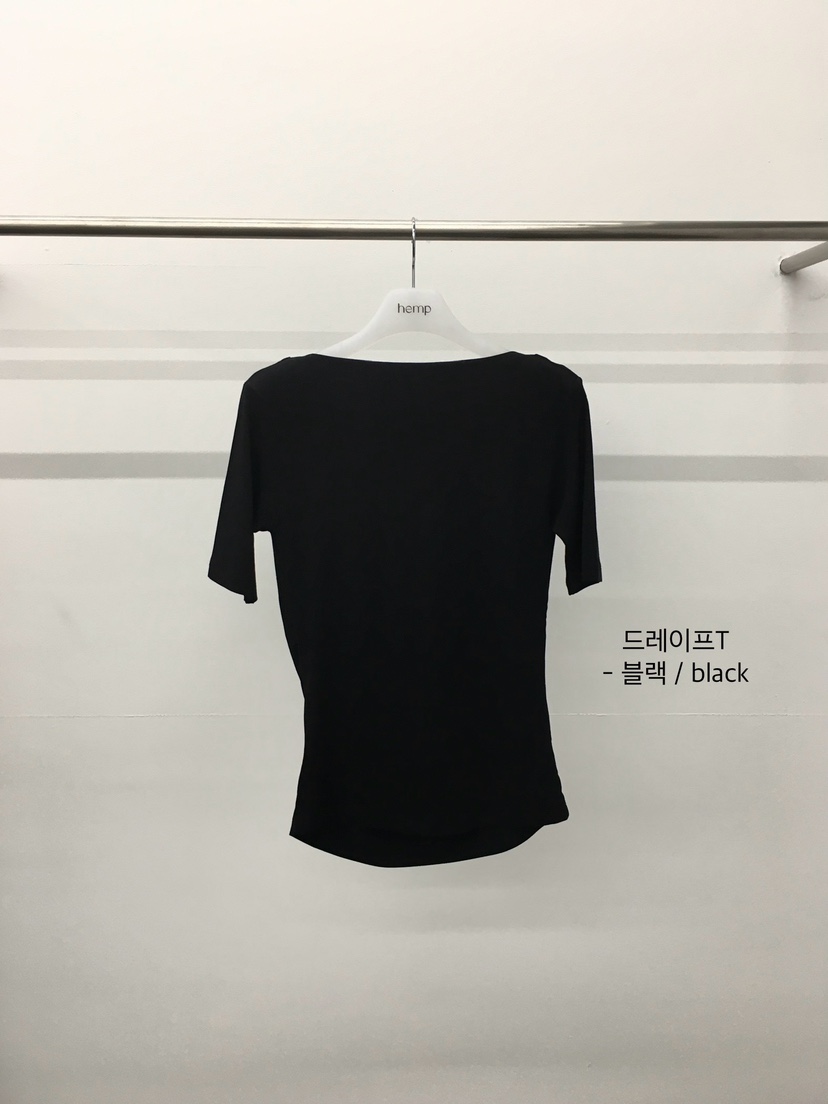 HEMP-P韓國直郵女士新品職業休閑熱賣人氣26春夏推薦T恤hempT恤圖色3黑色