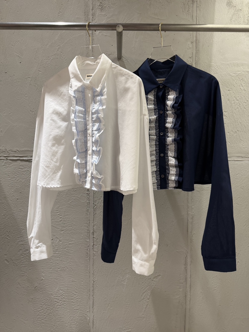 UNICO-p韓國直郵實拍女裝新品職業熱賣休閑26春夏襯衫蕾絲衫UNICO襯衫/蕾絲衫