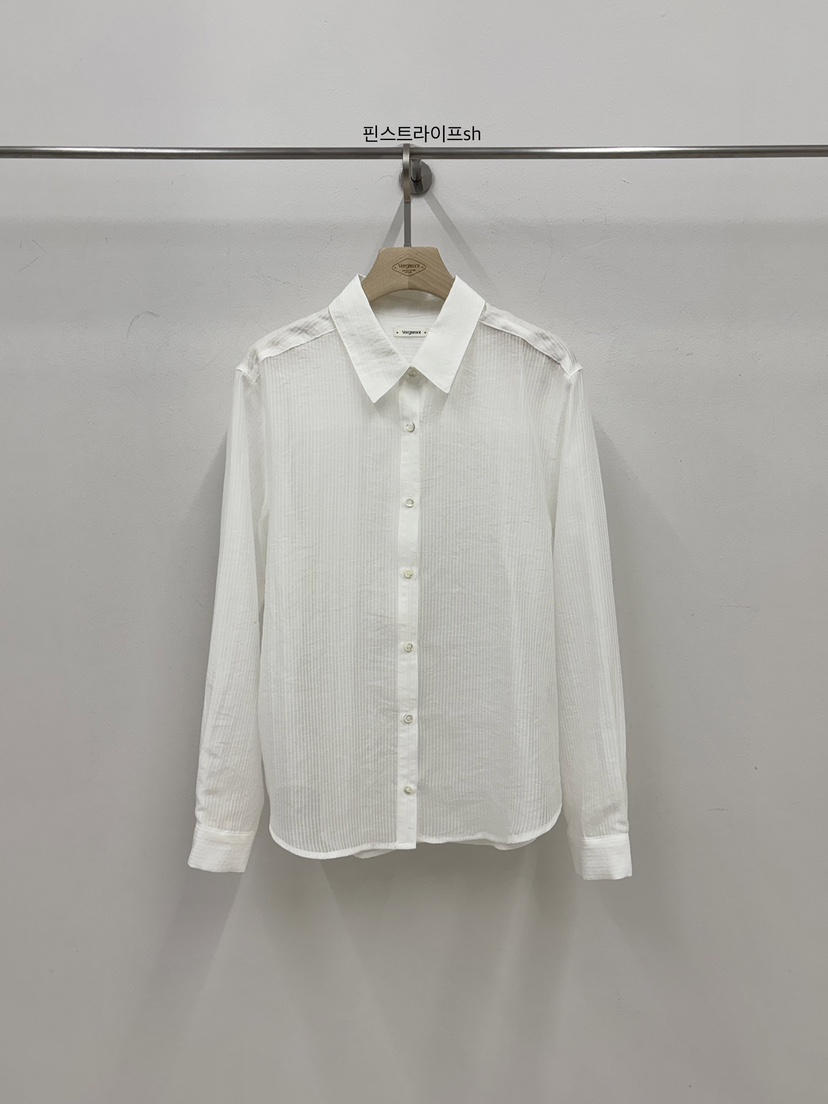 VERGAMOT韓國直郵女士新品休閑推薦時尚熱賣襯衫蕾絲衫條紋VERGAMOT襯衫/蕾絲衫圖色1