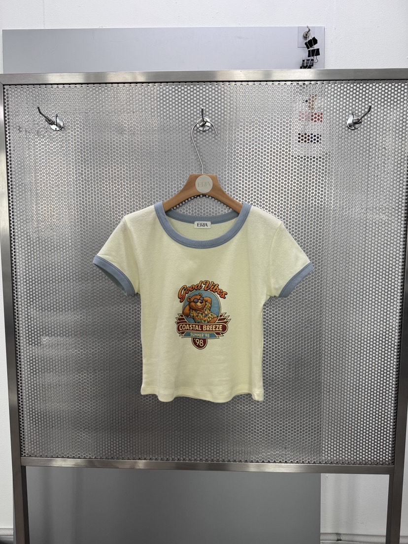 HUE/ERIA韓國直郵女裝新品26春夏休閑人氣推薦職業時尚T恤HUE/ERIAT恤圖色1