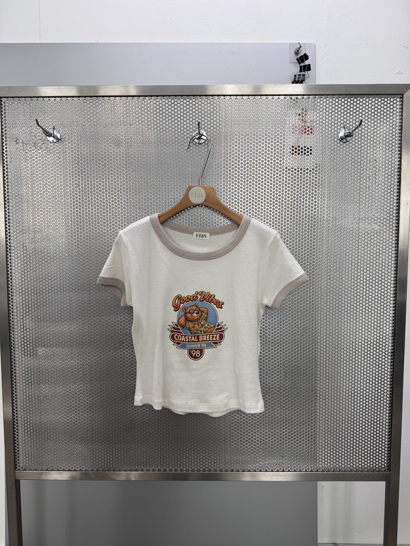 HUE/ERIA韓國直郵女裝新品26春夏休閑人氣推薦職業時尚T恤HUE/ERIAT恤圖色2