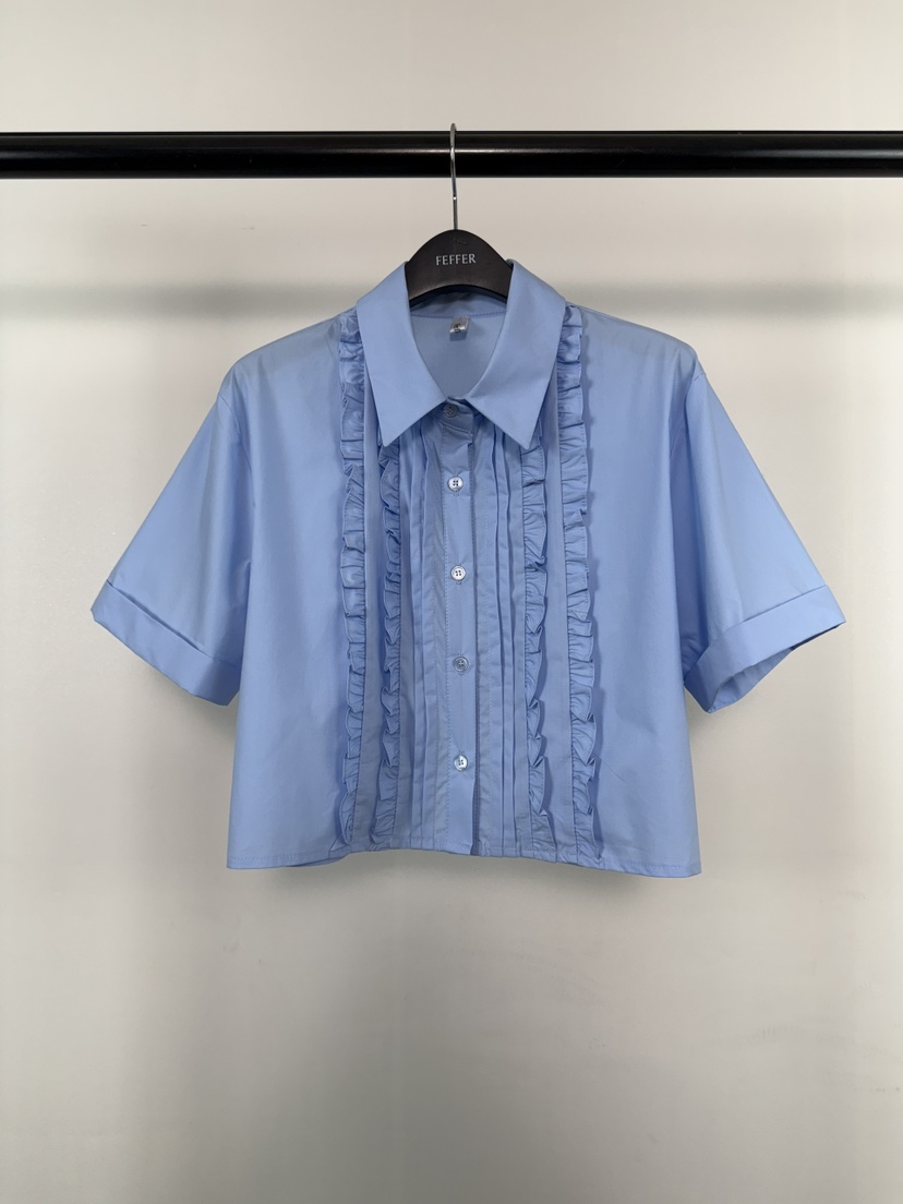 FEFFER韓國東大門直郵女士新款休閑26春夏職業襯衫蕾絲衫FEFFER襯衫/蕾絲衫圖色3