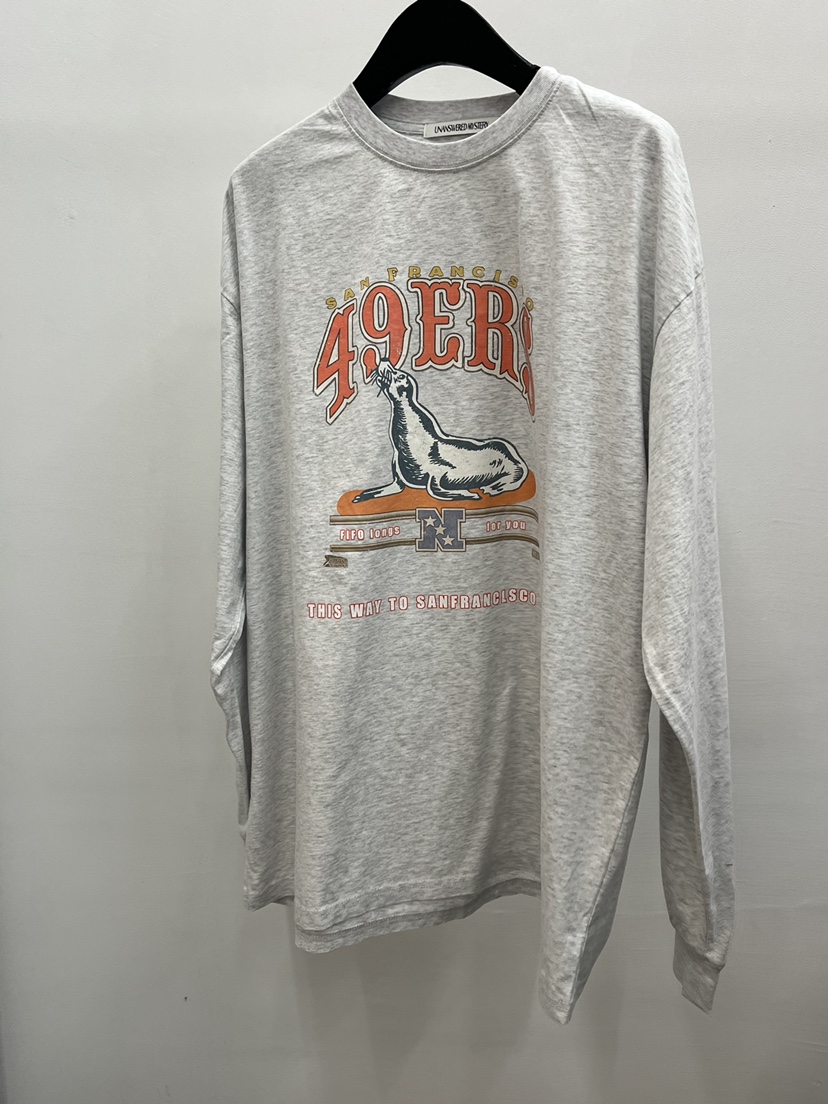 UNANSWERED-MYSTERY/FIFO韓國東大門直郵女裝新款休閑長袖T恤UNANSWERED-MYSTERY/FIFO長袖T恤圖色1