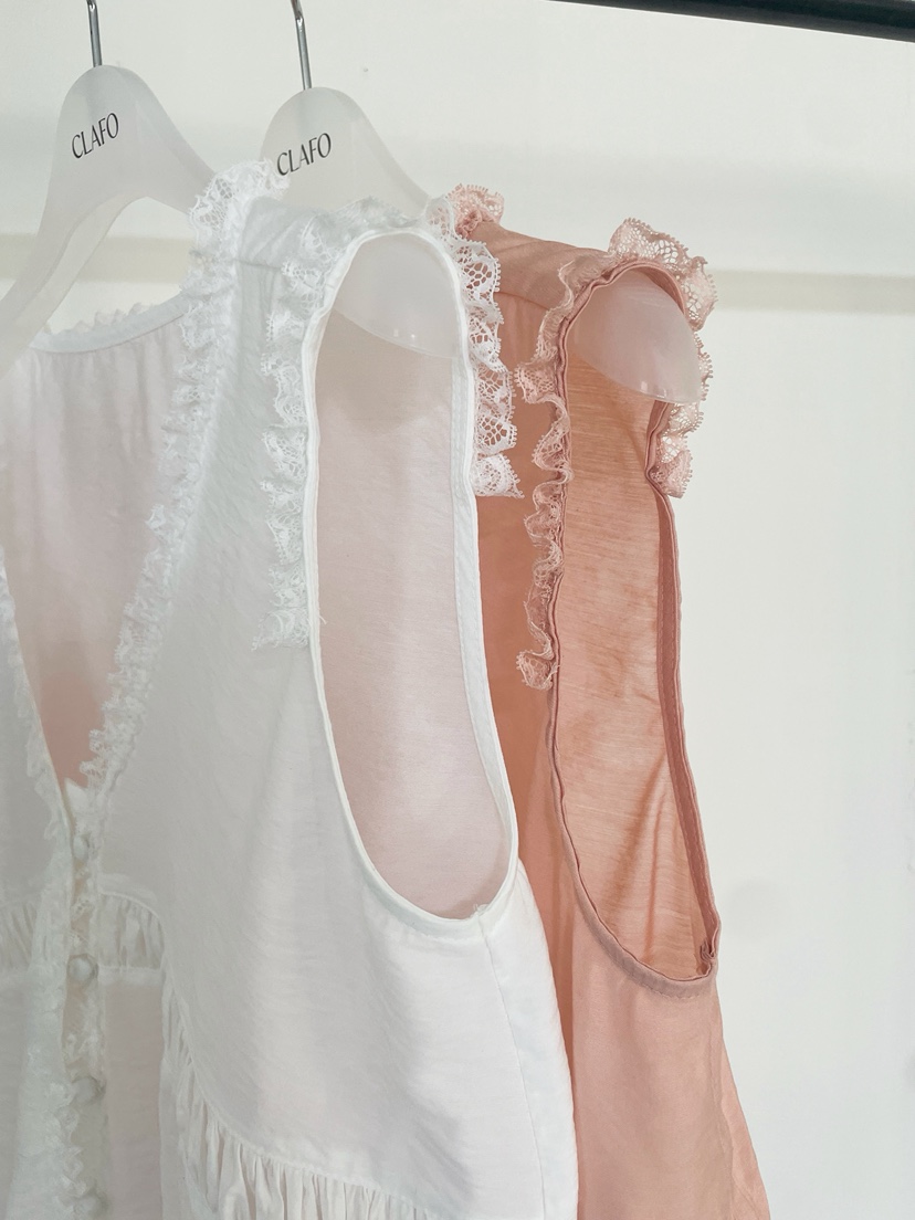 CLAFO韓國直郵實拍女裝新品熱賣人氣休閑推薦吊帶背心蕾絲CLAFO吊帶/背心