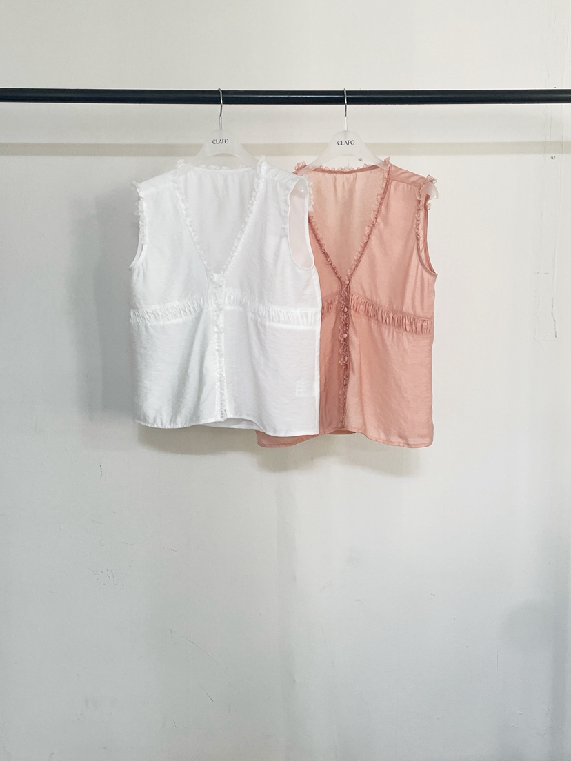 CLAFO韓國直郵實拍女裝新品熱賣人氣休閑推薦吊帶背心蕾絲CLAFO吊帶/背心