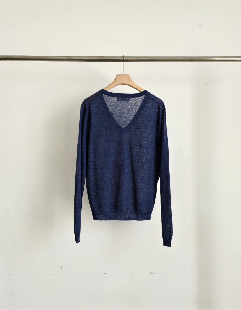 J SHOP韓國直郵女裝新款人氣職業推薦時尚針織衫V領亞麻J_SHOP針織衫圖色3