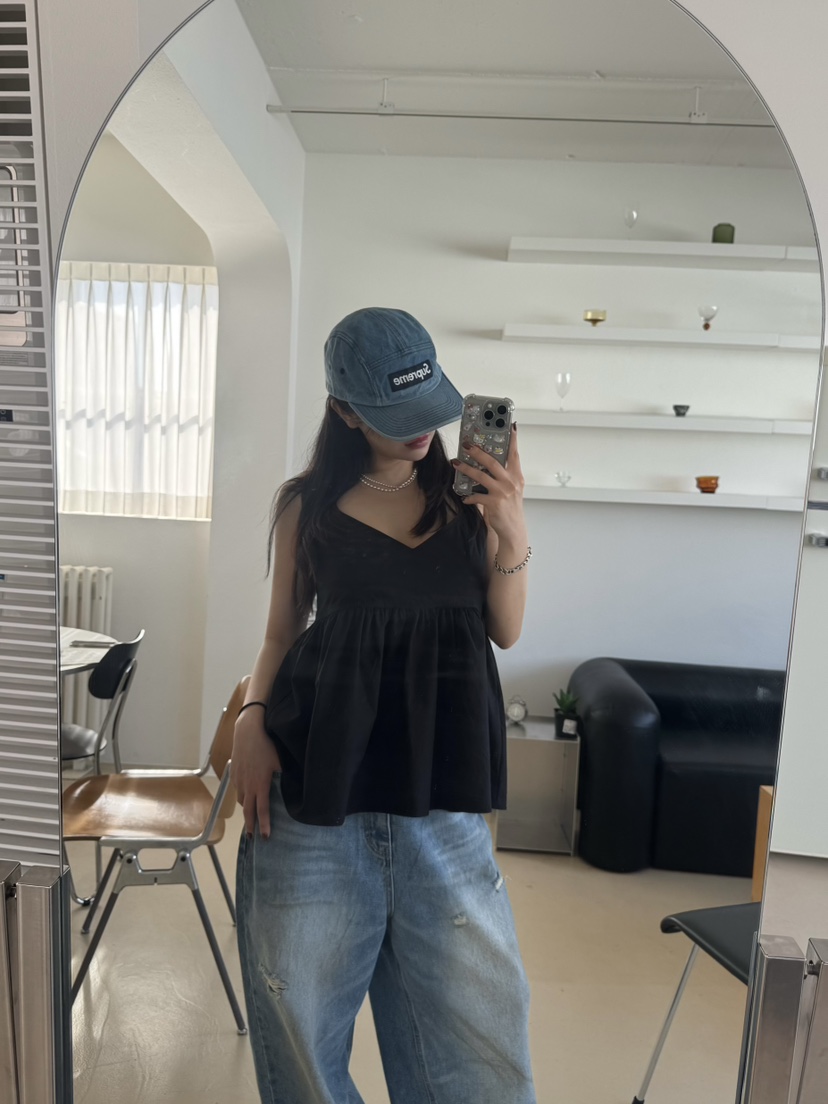 OKIE韓國直郵女士新款人氣職業26春夏時尚熱賣休閑吊帶背心OKIE吊帶/背心