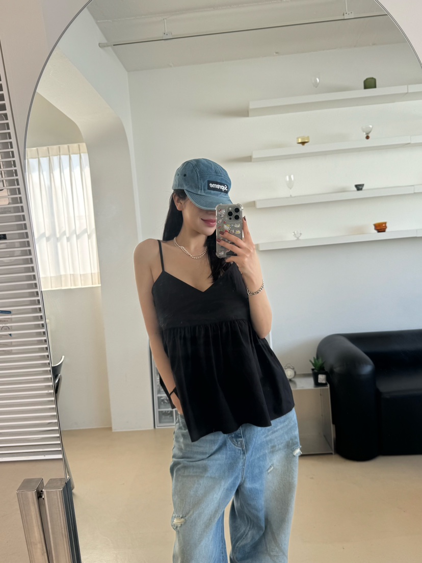 OKIE韓國直郵女士新款人氣職業26春夏時尚熱賣休閑吊帶背心OKIE吊帶/背心