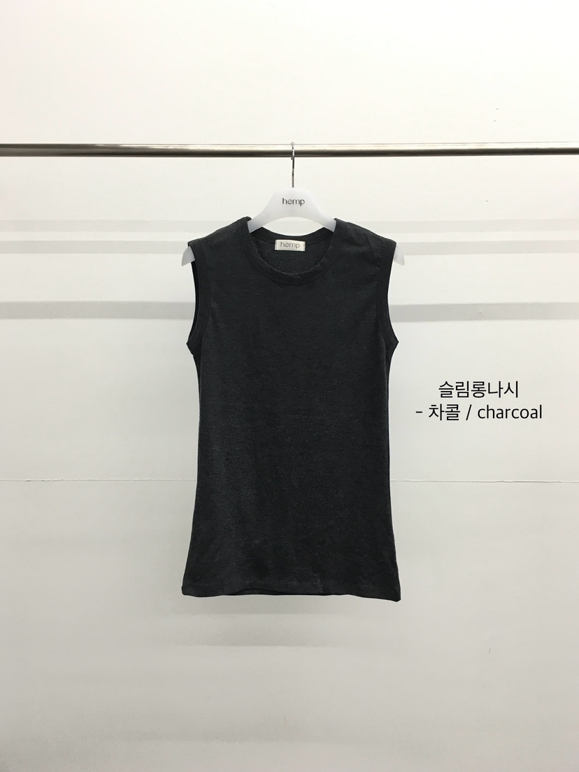 HEMP-P韓國直郵實拍女士新品時尚人氣熱賣吊帶背心修身長款hemp吊帶/背心圖色2木炭色