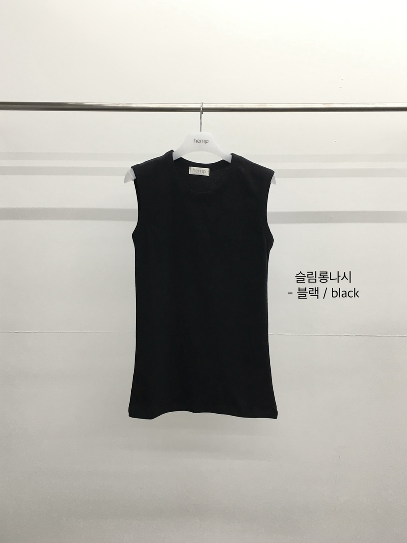 HEMP-P韓國直郵實拍女士新品時尚人氣熱賣吊帶背心修身長款hemp吊帶/背心圖色3黑色