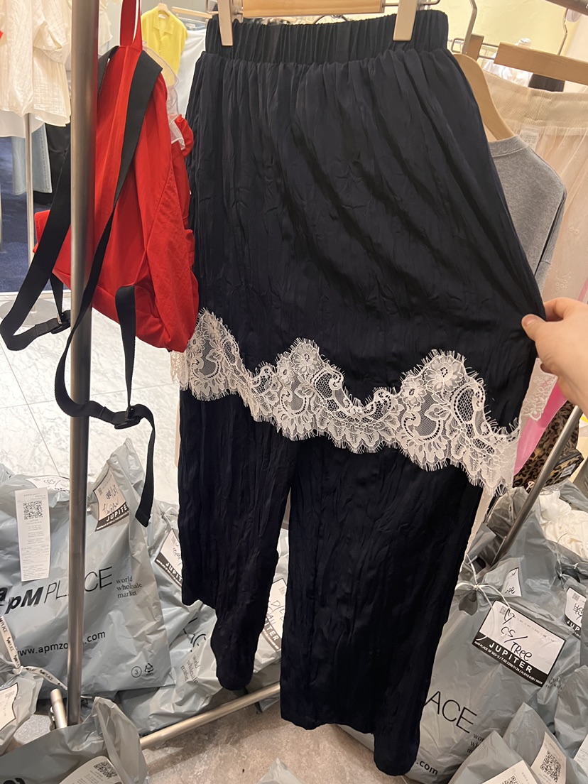 JUPITER韓國直郵女士新品26春夏職業熱賣推薦休閑褲刺繡褶裥JUPITER休閑褲