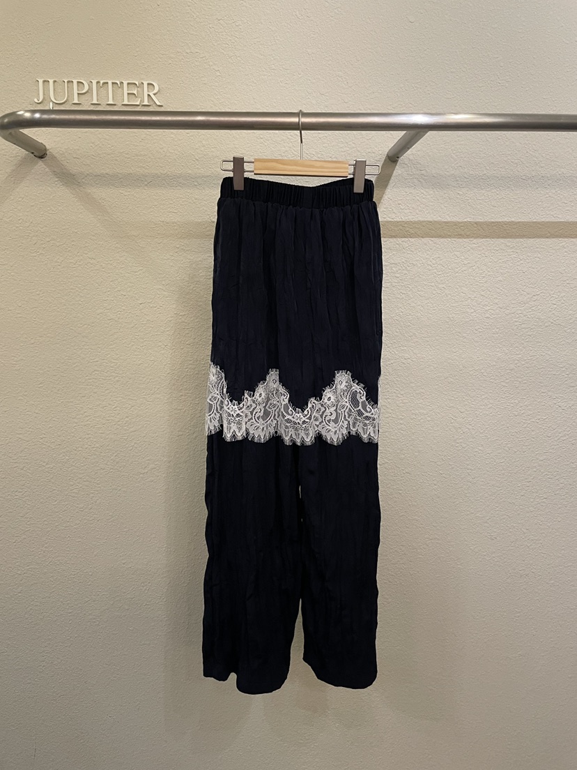 JUPITER韓國直郵女士新品26春夏職業熱賣推薦休閑褲刺繡褶裥JUPITER休閑褲圖色3