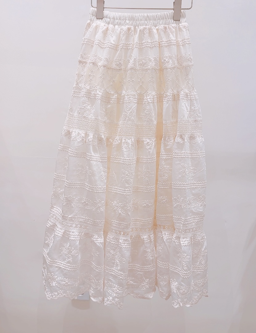 AWESOME-P韓國代購女裝新品熱賣職業休閑推薦人氣長裙刺繡AWESOME-P長裙