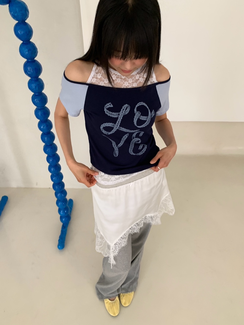 MORE THAN-P韓國代購女士新款推薦休閑26春夏時尚T恤蕾絲MORE THANT恤