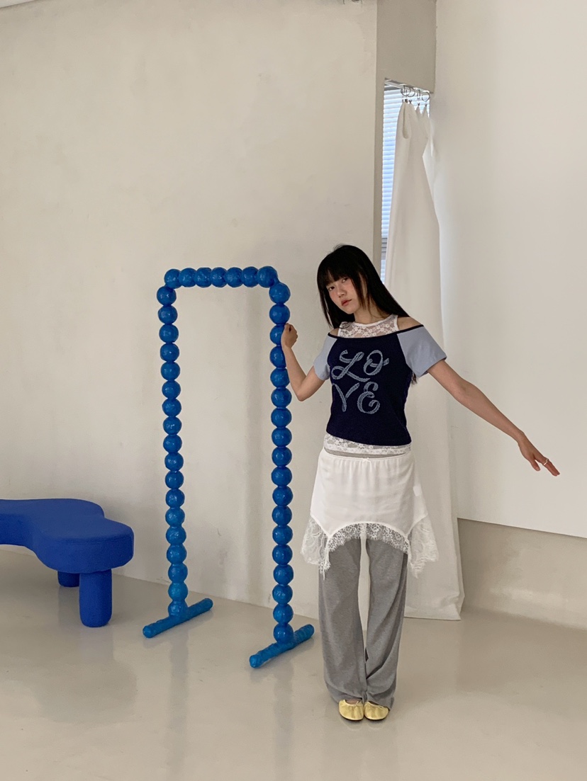 MORE THAN-P韓國代購女士新款推薦休閑26春夏時尚T恤蕾絲MORE THANT恤