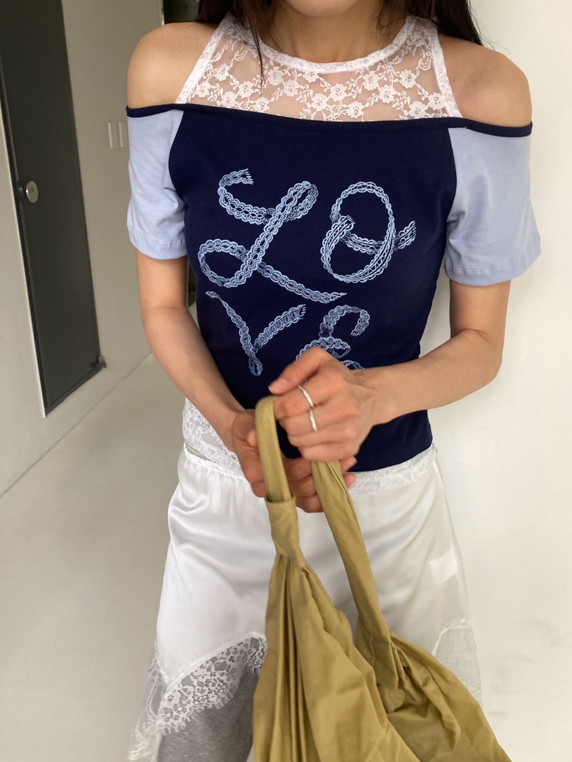 MORE THAN-P韓國代購女士新款推薦休閑26春夏時尚T恤蕾絲MORE THANT恤