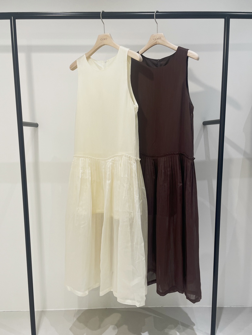 CLAFO韓國直郵女裝新款26春夏職業人氣熱賣連衣裙褶裥絲綢CLAFO連衣裙