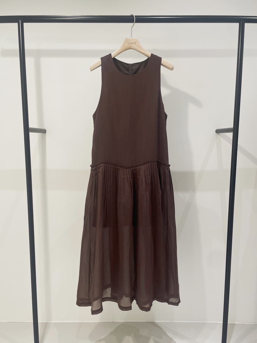 CLAFO韓國直郵女裝新款26春夏職業人氣熱賣連衣裙褶裥絲綢CLAFO連衣裙圖色2