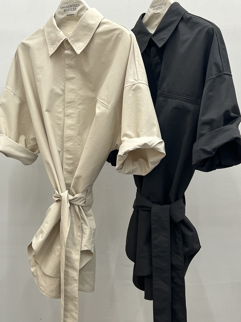 UNANSWERED-MYSTERY/FIFO韓國直郵實拍女裝新款26春夏襯衫蕾絲衫含腰帶UNANSWERED-MYSTERY/FIFO襯衫/蕾絲衫