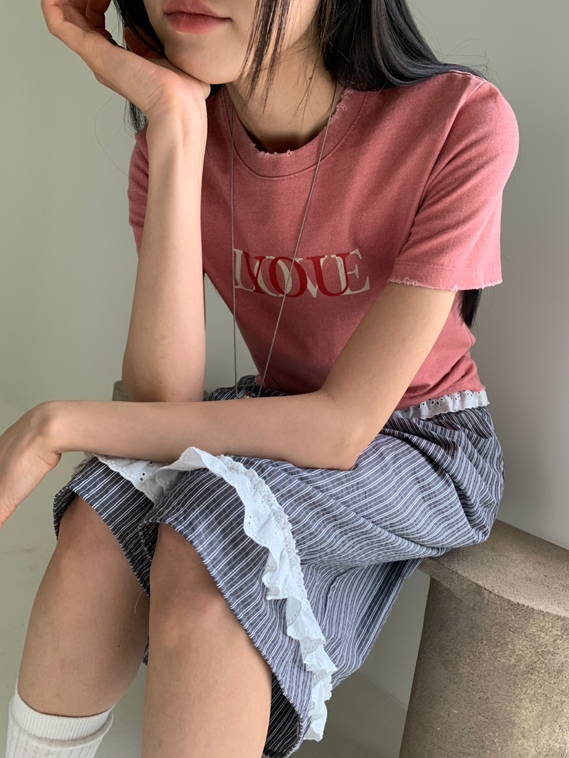 MORE THAN-P韓國代購女裝新款人氣休閑職業熱賣26春夏T恤MORE THANT恤