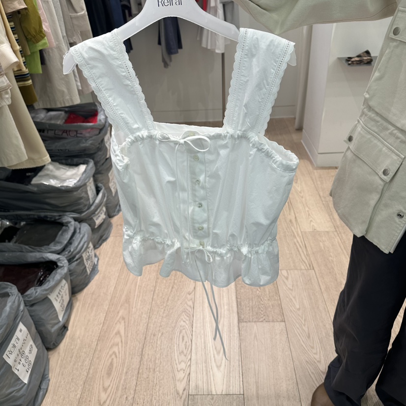 REIRAI韓國直郵實拍女士新款時尚職業推薦熱賣吊帶背心蕾絲Reirai吊帶/背心圖色1