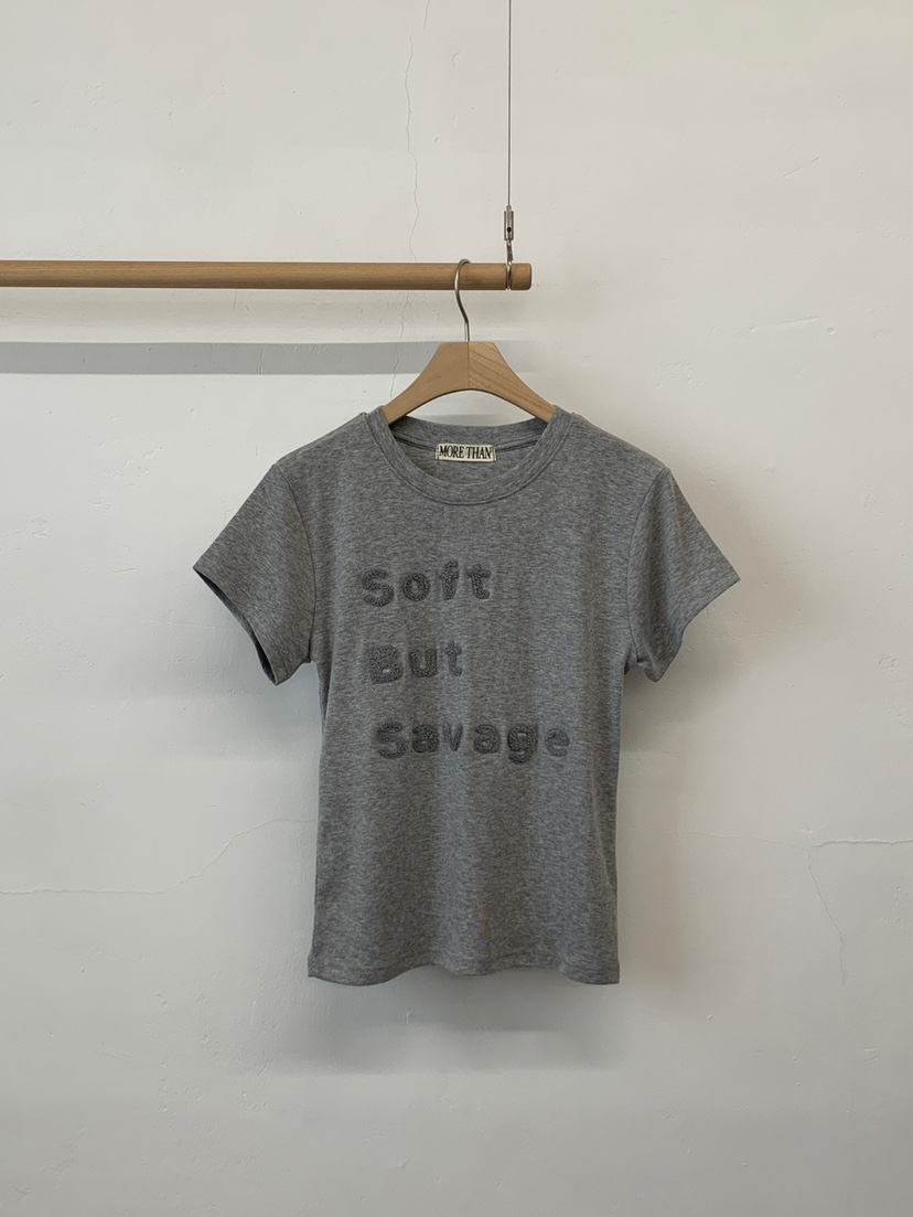 MORE THAN-P韓國東大門代購女裝新款26春夏推薦熱賣T恤MORE THANT恤圖色1