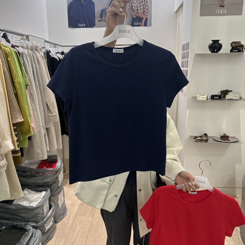REIRAI韓國東大門直郵女裝新品26春夏休閑職業推薦時尚T恤ReiraiT恤圖色4深藍色