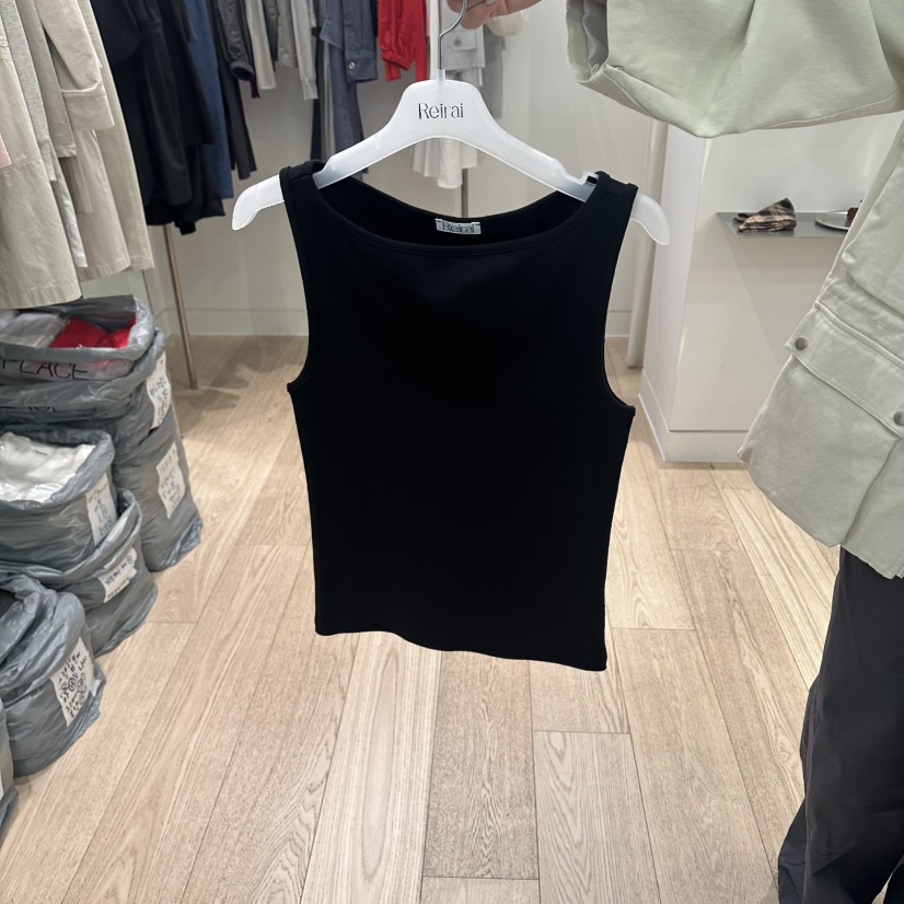REIRAI韓國直郵實拍女士新品26春夏職業推薦吊帶背心船領Reirai吊帶/背心圖色3黑色