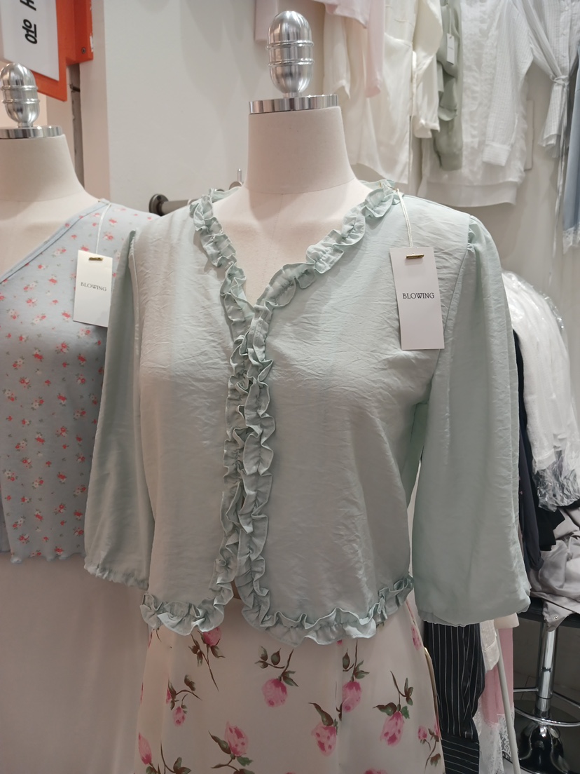 BLOWING韓國東大門代購女士新款推薦休閑熱賣時尚襯衫蕾絲衫BLOWING襯衫/蕾絲衫圖色1