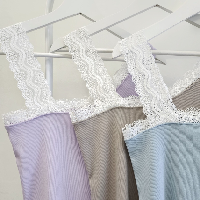 LA BLOOM韓國直郵實拍女裝新款時尚休閑推薦吊帶背心蕾絲La Bloom吊帶/背心