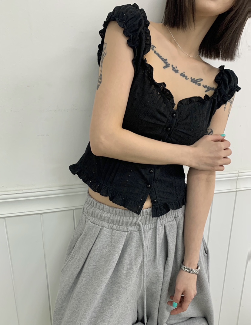 OKIE韓國代購女士新款熱賣人氣推薦時尚休閑26春夏襯衫蕾絲衫OKIE襯衫/蕾絲衫