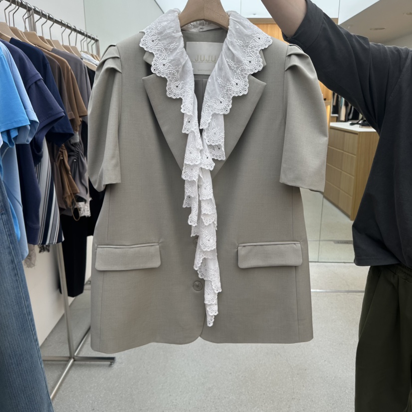 JUJU韓國直郵實拍女士新款休閑職業26春夏推薦熱賣時尚夾克JUJU夾克圖色1