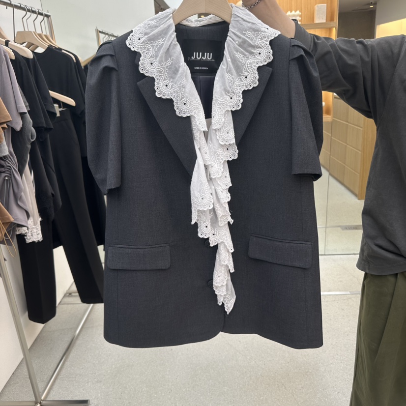 JUJU韓國直郵實拍女士新款休閑職業26春夏推薦熱賣時尚夾克JUJU夾克圖色2