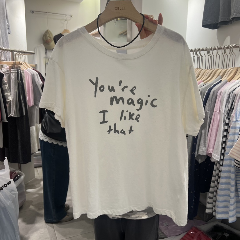 CELLI韓國直郵實拍女裝新品職業推薦時尚休閑熱賣26春夏T恤CELLIT恤圖色1