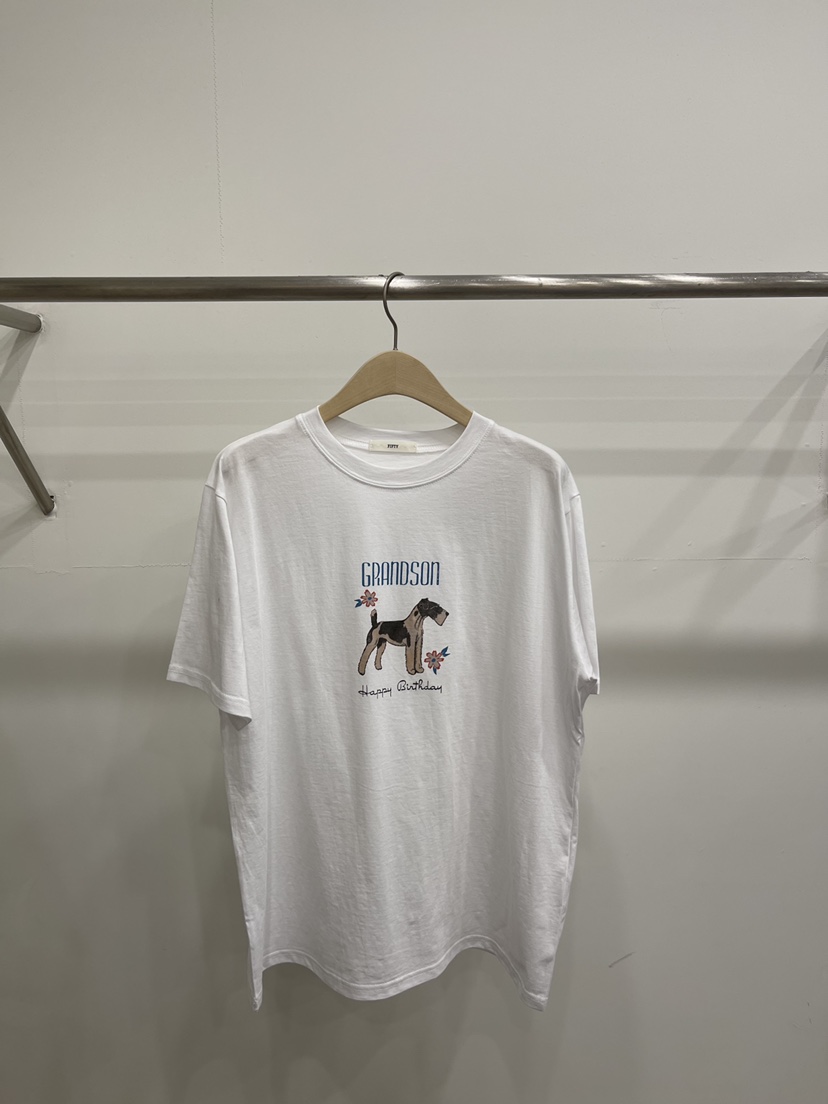 FIFTY韓國東大門代購女士新品時尚人氣26春夏推薦熱賣T恤FIFTYT恤圖色1白色