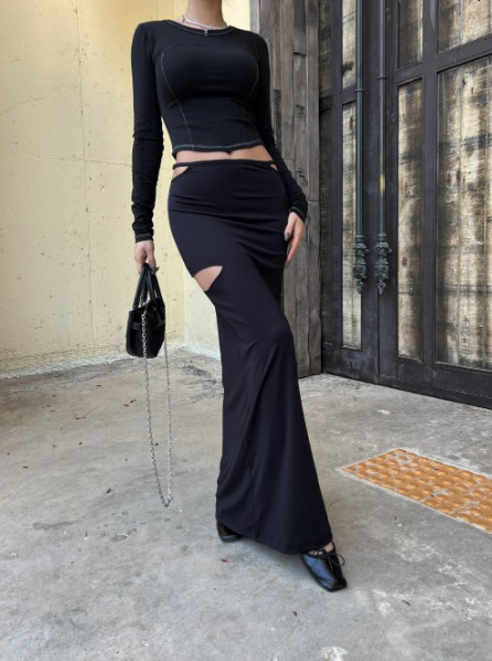 GATELESS韓國東大門代購女裝新品推薦熱賣26春夏時尚長裙GATELESS長裙