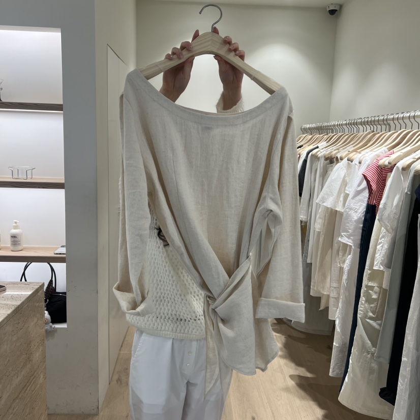 LIFFEY韓國東大門代購女裝新品職業休閑襯衫蕾絲衫亞麻圍巾LIFFEY襯衫/蕾絲衫