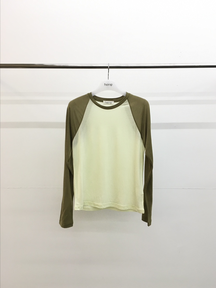HEMP-P韓國直郵實拍女裝新款熱賣推薦職業長袖T恤插肩袖hemp長袖T恤圖色2