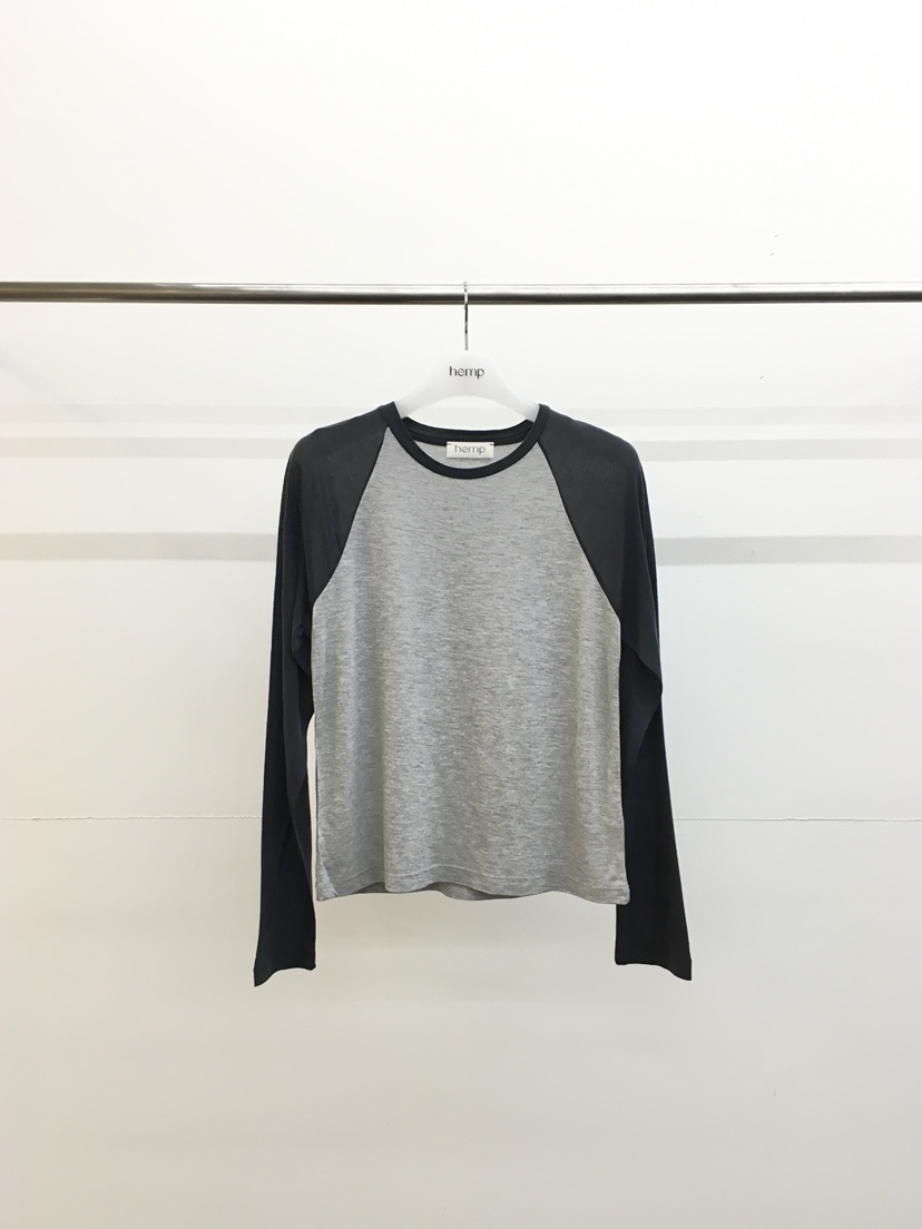 HEMP-P韓國直郵實拍女裝新款熱賣推薦職業長袖T恤插肩袖hemp長袖T恤圖色3