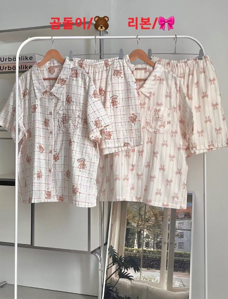 VICTORIA-P韓國東大門代購女裝新款職業休閑26春夏睡衣套裝VICTORIA睡衣