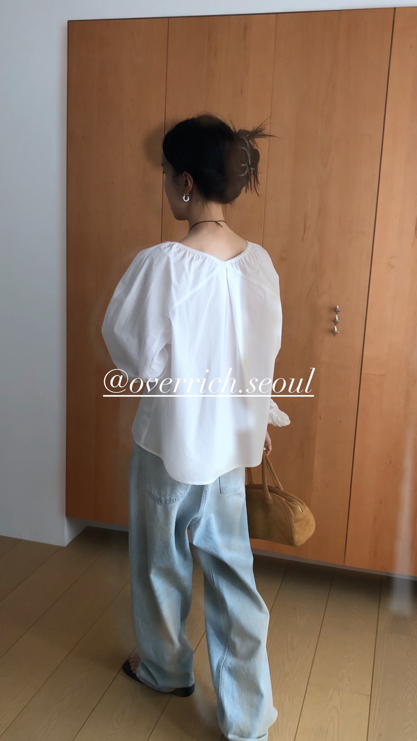 OVER RICH韓國代購女裝新款休閑熱賣26春夏人氣襯衫蕾絲衫OVER RICH襯衫/蕾絲衫