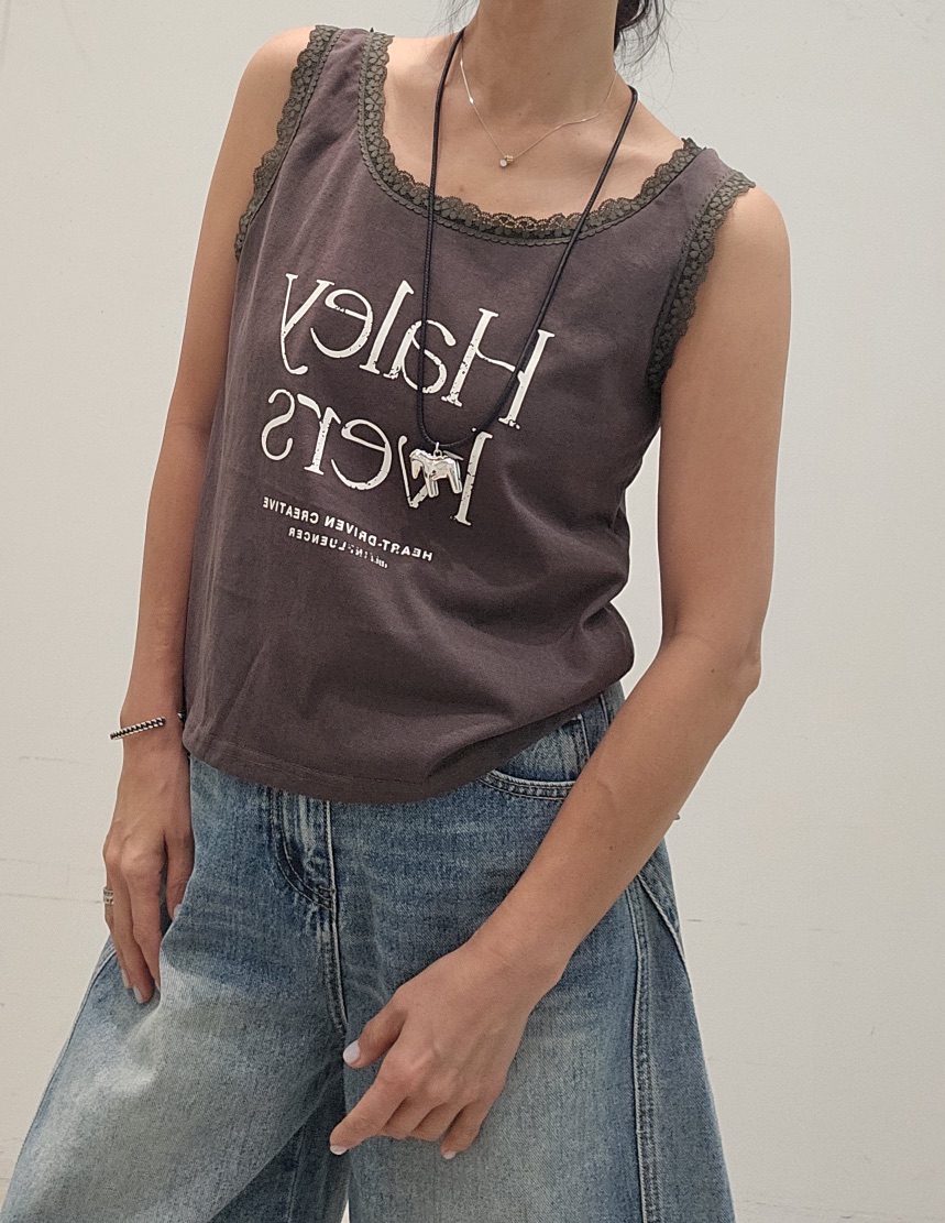 NEOUL韓國直郵女裝新品熱賣時尚職業人氣26春夏休閑吊帶背心NEOUL/ahin雙領標簽吊帶/背心